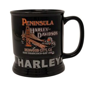 Y2K Vtg Harley-Davidson Peninsula Mug Redwood City CA San Francisco Bay Area